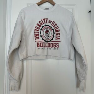 Champion Reverse Weave Cropped University of Georgia Sweatshirt Size Small